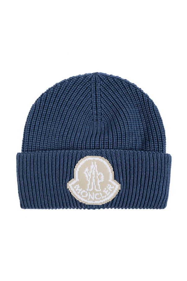 Blue Cap with logo patch Moncler Vitkac Italy